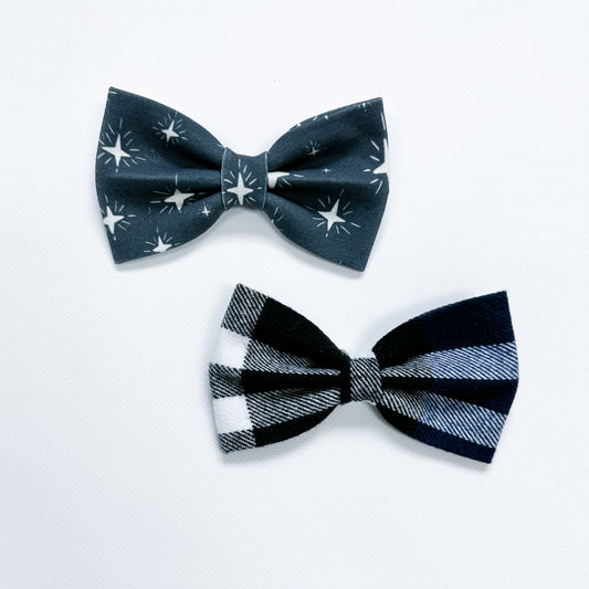 Blue Flannel Dog Bow Tie – Cozy, Classic Style for Every Pup
