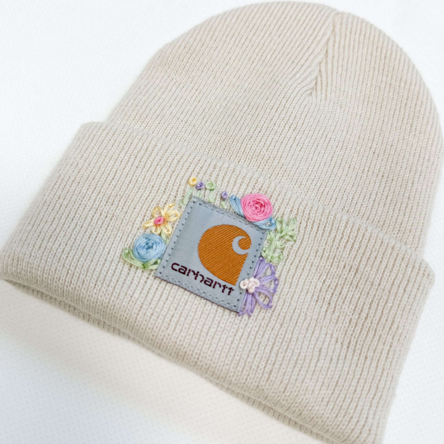 Floral Embroidered Toddler Hat