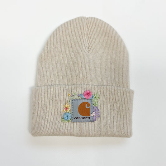 Floral Embroidered Toddler Hat